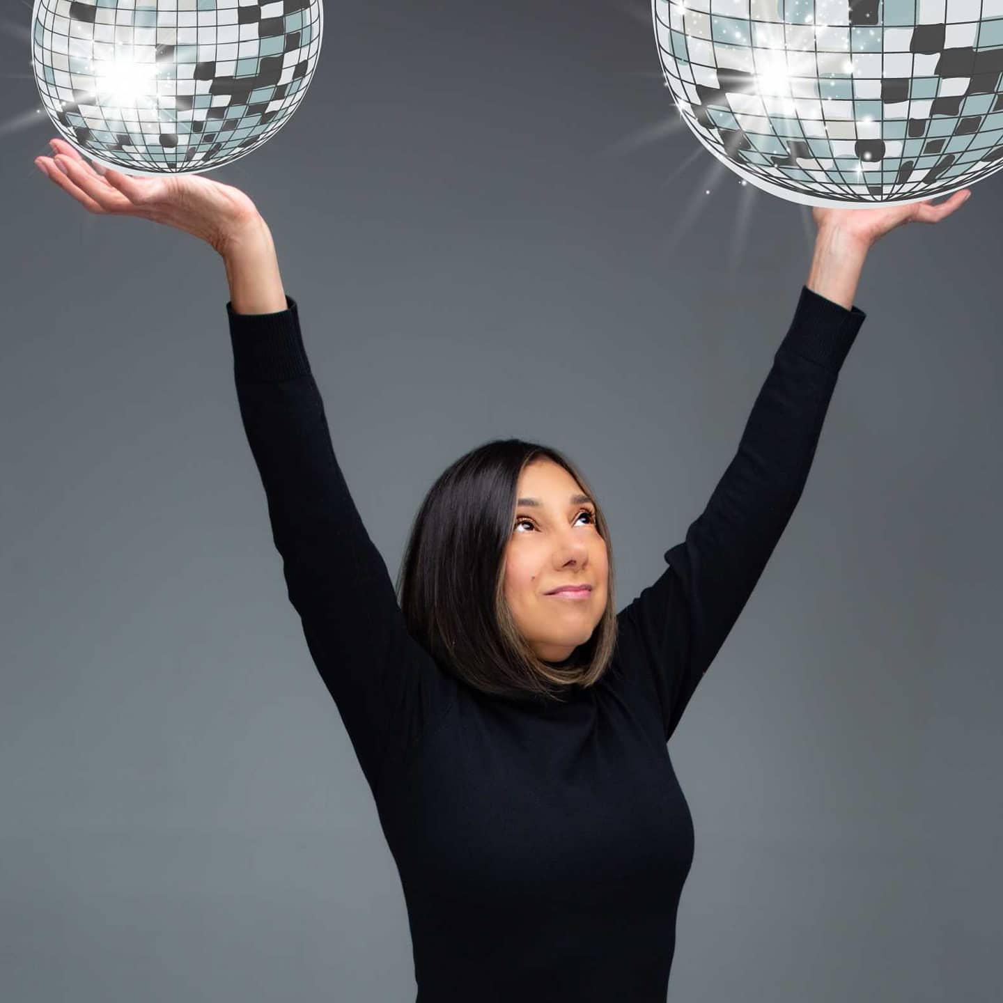 Paula Lauriano-Stiehm image with disco balls